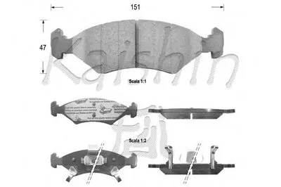 Комплект тормозных колодок, дисковый тормоз KAISHIN купить