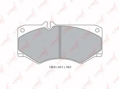 Комплект тормозных колодок, дисковый тормоз LYNXauto купить