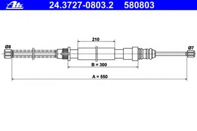 Трос, стояночная тормозная система ATE купить
