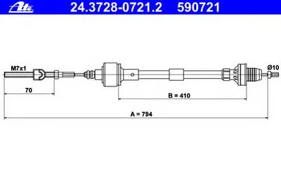 Тросик сцепления ATE купить