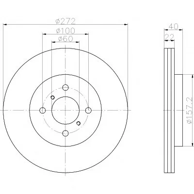 Тормозной диск PRO HELLA PAGID купить