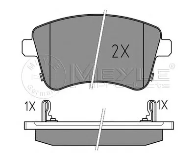 Комплект тормозных колодок, дисковый тормоз MEYLE купить