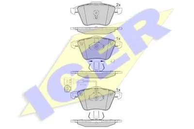 Комплект тормозных колодок, дисковый тормоз ICER купить