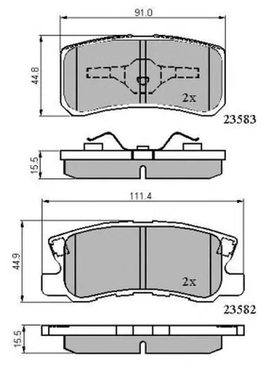 Комплект тормозных колодок, дисковый тормоз NATIONAL купить