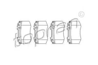 Комплект тормозных колодок, дисковый тормоз TOPRAN купить