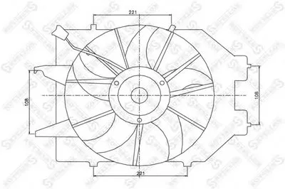 Вентилятор, охлаждение двигателя STELLOX купить