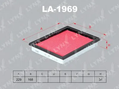 Воздушный фильтр LYNXauto купить