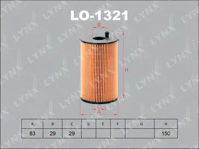 Масляный фильтр LYNXauto купить