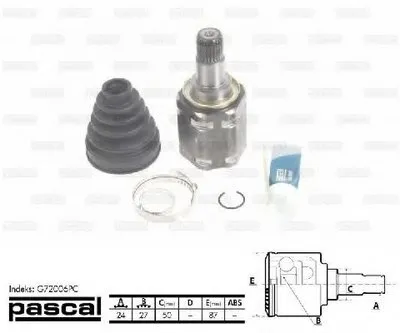 Шарнирный комплект, приводной вал PASCAL купить