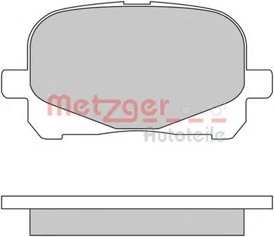 Комплект тормозных колодок, дисковый тормоз METZGER купить