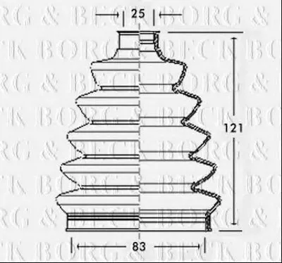 Пыльник, приводной вал BORG & BECK купить