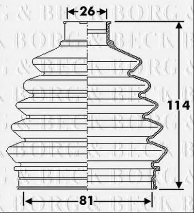 Пыльник, приводной вал BORG & BECK купить