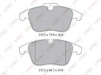 Комплект тормозных колодок, дисковый тормоз LYNXauto купить