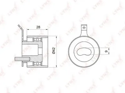 Натяжной ролик, ремень ГРМ LYNXauto купить