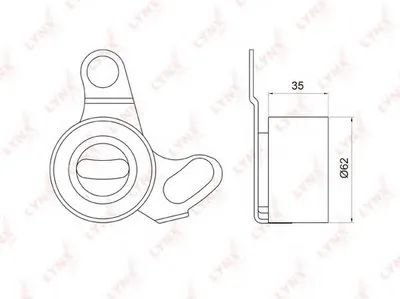 Натяжной ролик, ремень ГРМ LYNXauto купить