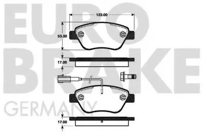 Комплект тормозных колодок, дисковый тормоз EUROBRAKE купить