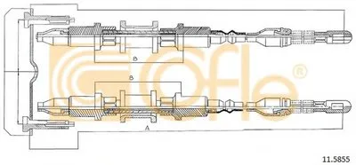 Трос, стояночная тормозная система COFLE купить