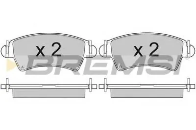 Комплект тормозных колодок, дисковый тормоз BREMSI купить