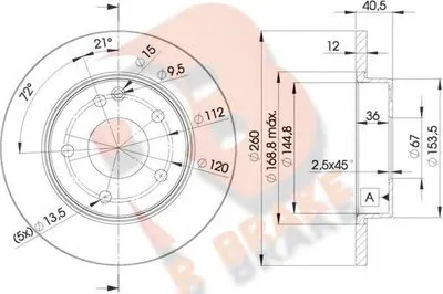 Тормозной диск R BRAKE купить