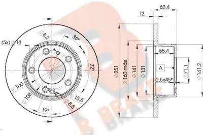 Тормозной диск R BRAKE купить