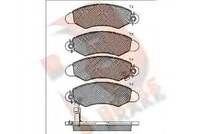 Комплект тормозных колодок, дисковый тормоз R BRAKE купить