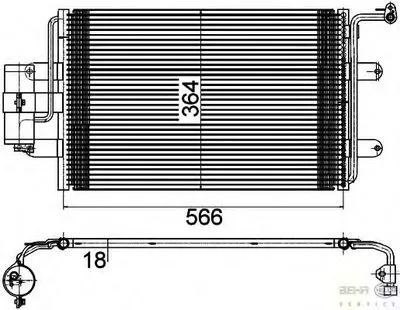 Конденсатор, кондиционер BEHR HELLA SERVICE HELLA купить