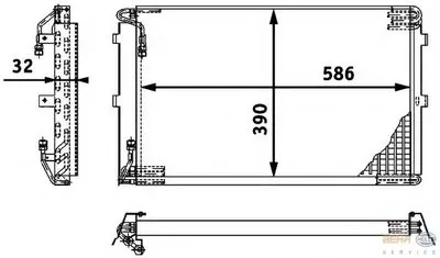 Конденсатор, кондиционер BEHR HELLA SERVICE HELLA купить