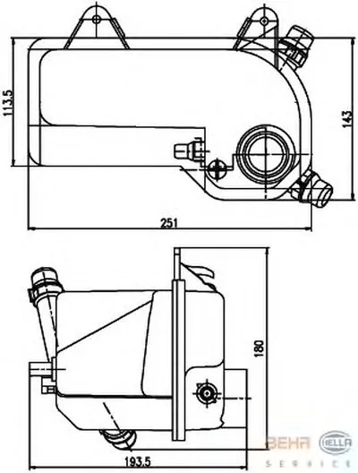 Компенсационный бак, охлаждающая жидкость BEHR HELLA SERVICE купить