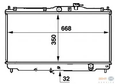 Радиатор, охлаждение двигателя BEHR HELLA SERVICE HELLA купить