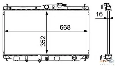 Радиатор, охлаждение двигателя BEHR HELLA SERVICE HELLA купить