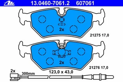 Комплект тормозных колодок, дисковый тормоз ATE купить
