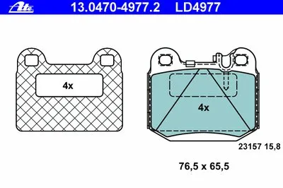Комплект тормозных колодок, дисковый тормоз