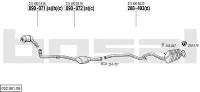 Система выпуска ОГ BOSAL купить