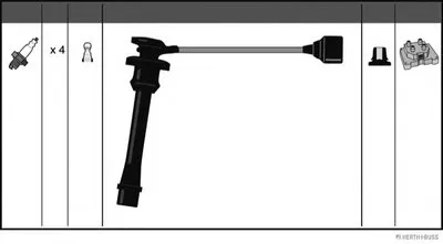 Комплект проводов зажигания HERTH+BUSS JAKOPARTS купить