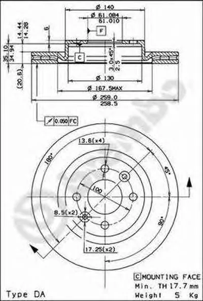 Тормозной диск COATED DISC LINE BREMBO купить