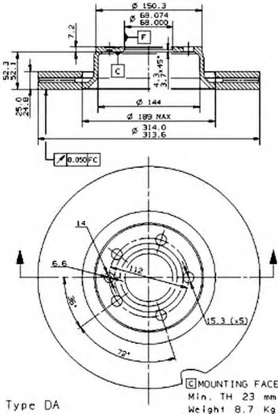 Тормозной диск COATED DISC LINE BREMBO купить