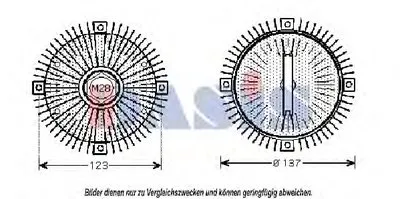 Сцепление, вентилятор радиатора AKS DASIS купить