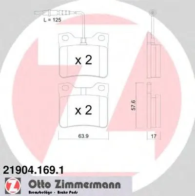 Комплект тормозных колодок, дисковый тормоз ZIMMERMANN купить