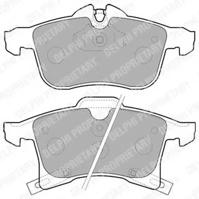 Комплект тормозных колодок, дисковый тормоз DELPHI купить