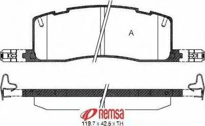 Комплект тормозных колодок, дисковый тормоз REMSA METZGER купить