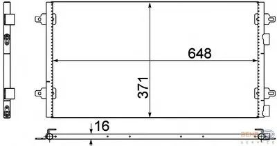 Конденсатор, кондиционер BEHR HELLA SERVICE купить