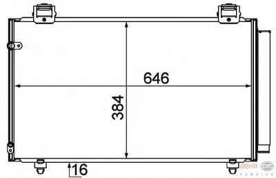 Конденсатор, кондиционер BEHR HELLA SERVICE купить