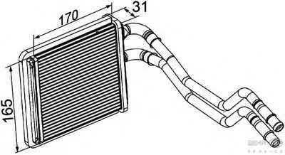 Теплообменник, отопление салона BEHR HELLA SERVICE купить