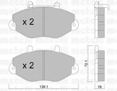 Комплект тормозных колодок, дисковый тормоз METELLI купить