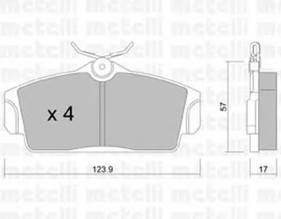 Комплект тормозных колодок, дисковый тормоз METELLI купить