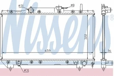 Радиатор, охлаждение двигателя NISSENS купить