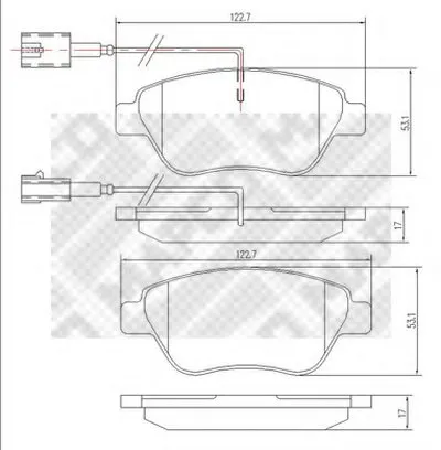 Комплект тормозных колодок, дисковый тормоз MAPCO купить