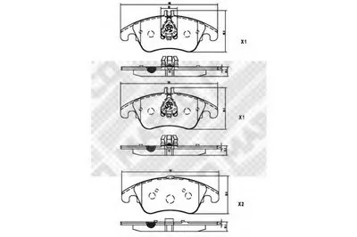 Комплект тормозных колодок, дисковый тормоз MAPCO купить