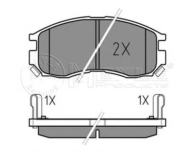 Комплект тормозных колодок, дисковый тормоз MEYLE купить