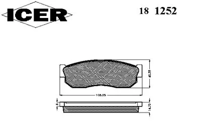 Комплект тормозных колодок, дисковый тормоз ICER купить